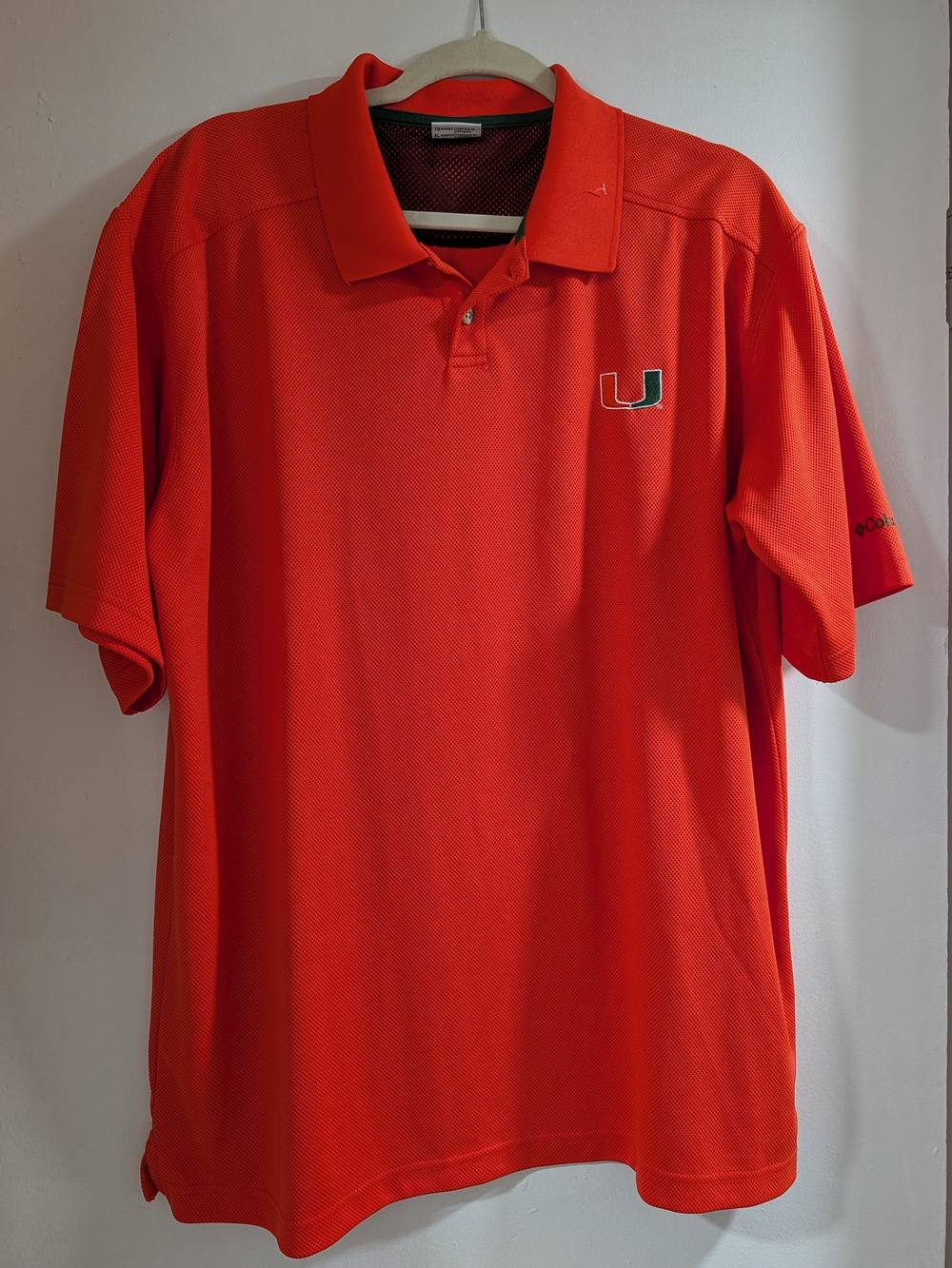 University of Miami Men’s Orange Polo Shirt